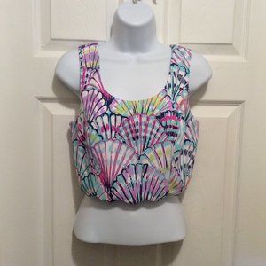 Lilly Pulitzer Cadden Top 0 White Blue Purple Pink